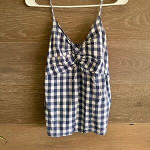 Old Navy Set of 2 Gingham Flowy Back Elastic Tank Women’s Size M